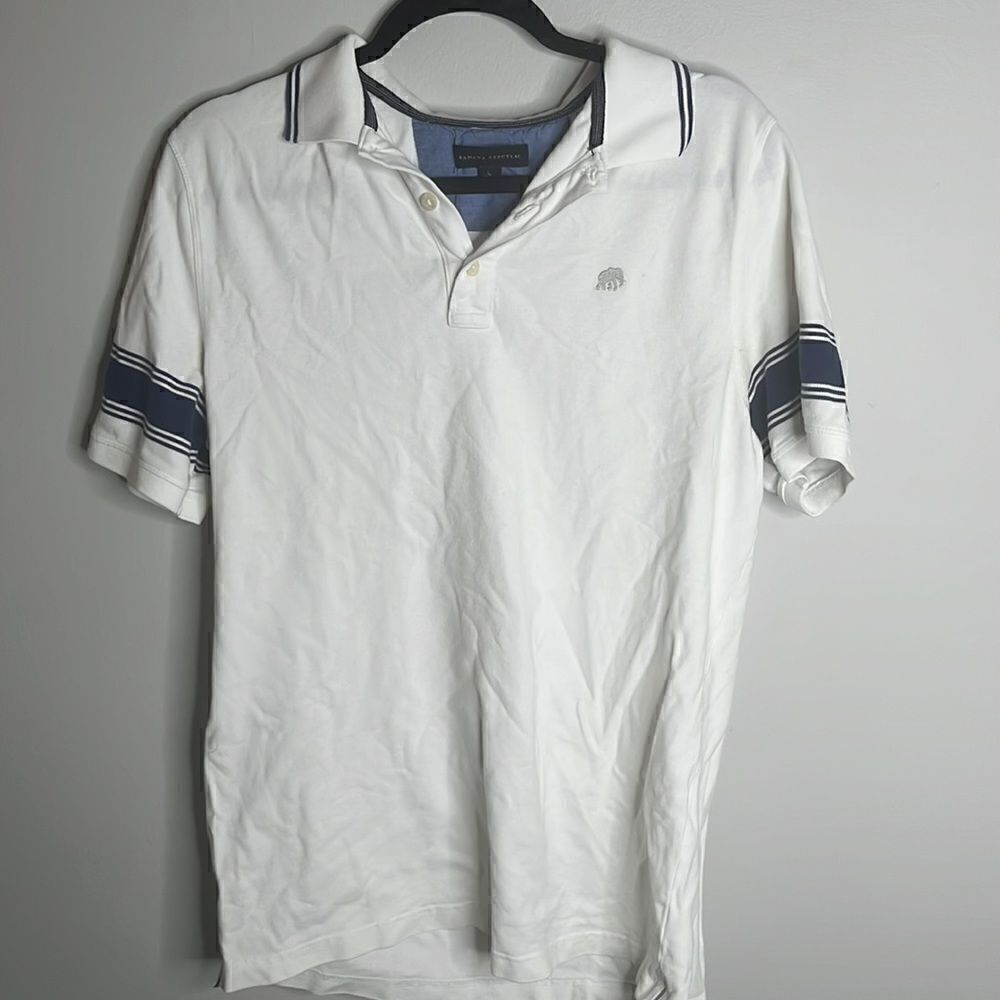 Men’s Banana Republic White Size Large White Polo Cotton